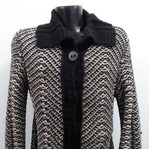 Silvia Novelli women long cardigan button knit size M